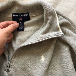 Ralph Lauren Quarter Zip Grey